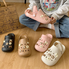 洞洞鞋包頭拖厚底跨境涼鞋女士新款夏時尚外穿增高沙灘半拖鞋女