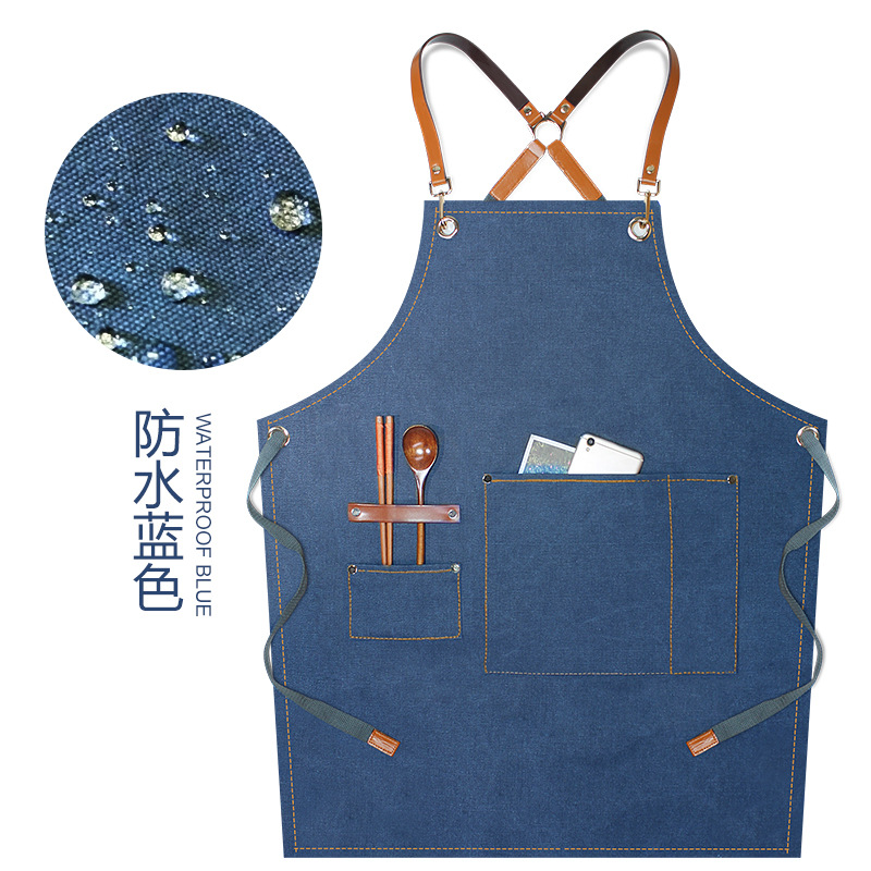 Semi-cuero semi-tejido impermeable Azul