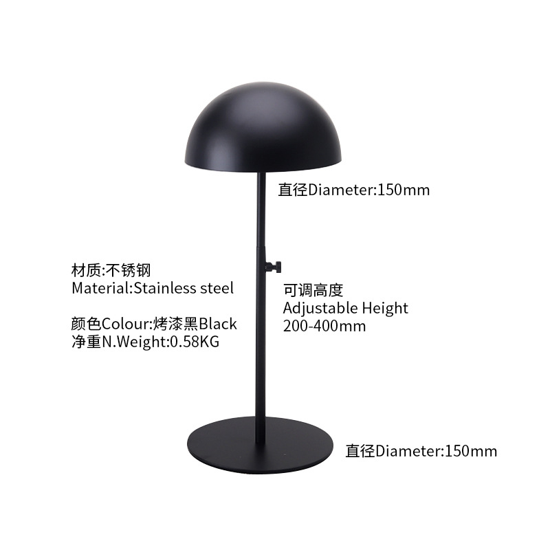 Круглая оболочка шляпа краска черный