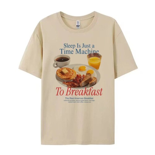 Food and clothing increased T-shirt cute and funny breakfast pun T-shirt graphic women Y2K enthusiasts streetwear T-shirt