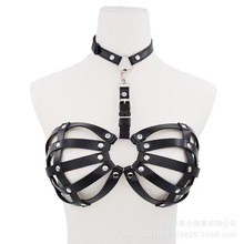 厂家批发情趣玩具激情皮带胸罩束缚用品项圈性感露乳皮革衣服批发