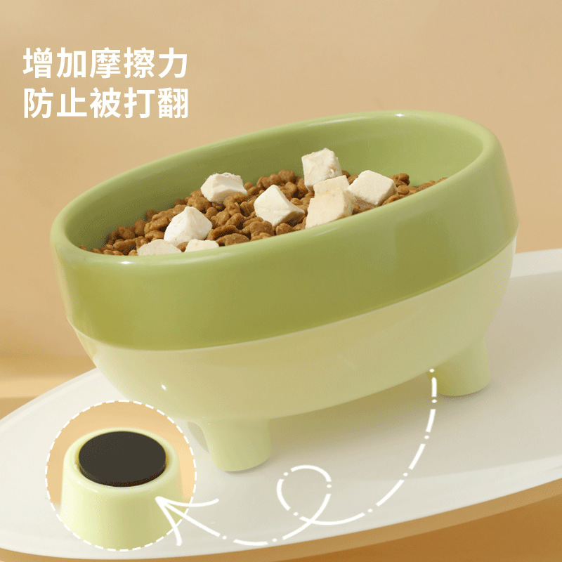 Cuenco de gato para mascotas de gran calibre, cuello, boca oblicua, cuenco de muelle lindo, cuenco de comida para gatos, utensilios de comida para mascotas, cuenco para perros, cuenco para perros