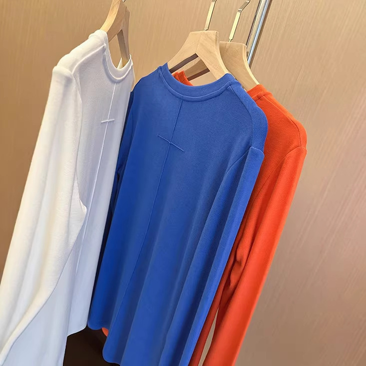 In-Stock Early Autumn Must-Have! Relaxed and Comfortable, Gentle and Soft, Versatile T-Shirt for Women, Long-Sleeve Base Layer