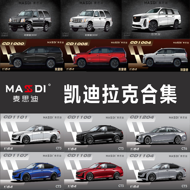 Maxidi Cross-Border Russia Specializes in Cadillac Ct5 Ct6 Escalade Mini Alloy Model Wholesale