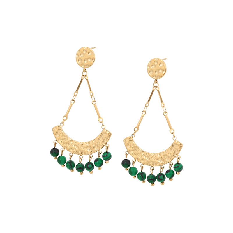 Xuping vacaciones estilo personalidad exagerada aretes de acero inoxidable 14k color bohemio estilo retro bordilla auriculares al por mayor