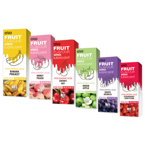 OLO Cherry-Flavored Lubricant | Banana-Fruited, Water-Soluble Lube | Strawberry-Lemon LoveKiss for Adult Fun