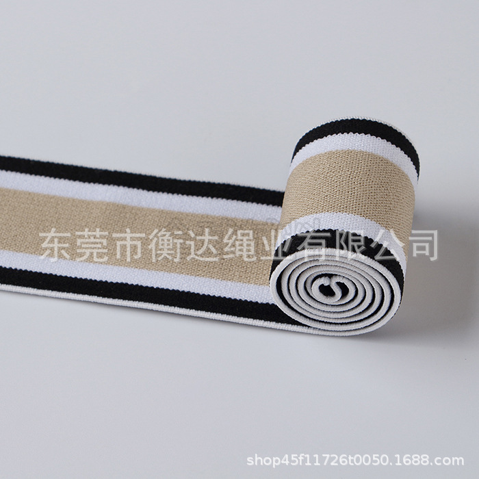 Inventario al por mayor de 4cm rayas de color medio de nylon elástico cintura lateral banda elástica accesorios de ropa