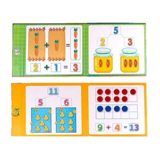 Magnetic ten-grid array teaching aids addition and subtraction artifact digital enlightenment children arithmetic decomposition learning within 20 kindergartens
