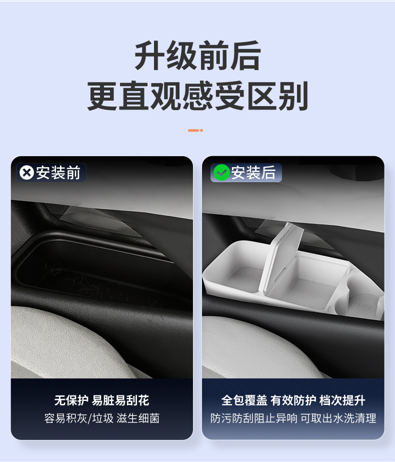 Suitable for 26 models of Buick Envision E7, multifunctional glasses storage box under the center console, car accessory modification part