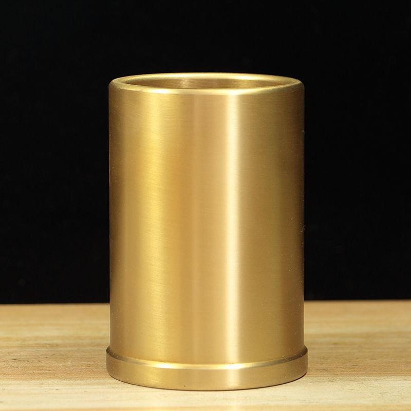 모든 구리 황동 스몰 사이즈 순수 구리 대나무 펜 홀더 연구 데스크탑 거실 선물 사무용품 장식 진자