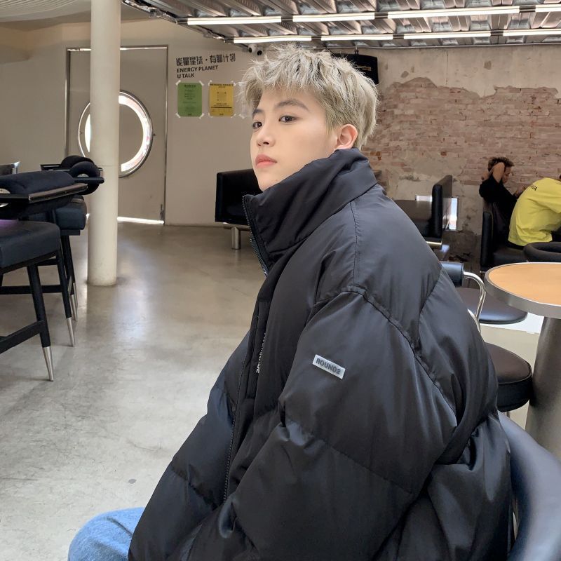 American fashion algodón hombre invierno 2023 nuevo tipo de ropa de pan gruesa abrigo de algodón cálido abrigo suelto plumón