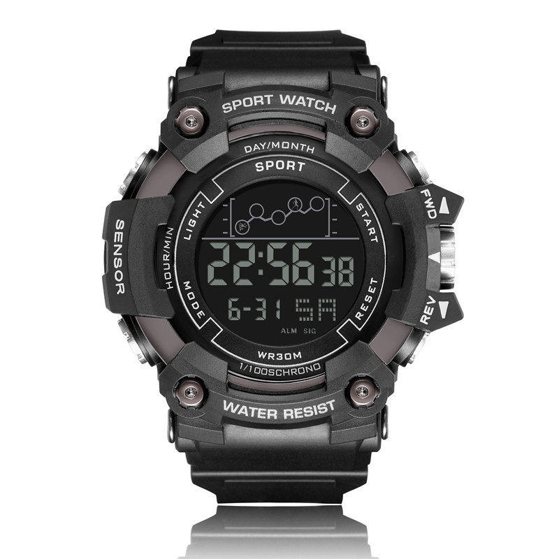 Reloj digital LED multifuncional de moda para hombres deportes al aire libre reloj impermeable tendencia pantalla única reloj electrónico luminoso