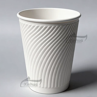 定制纸杯3D深度定位压纹浮雕PaperCup创意咖啡杯一次性外带热饮