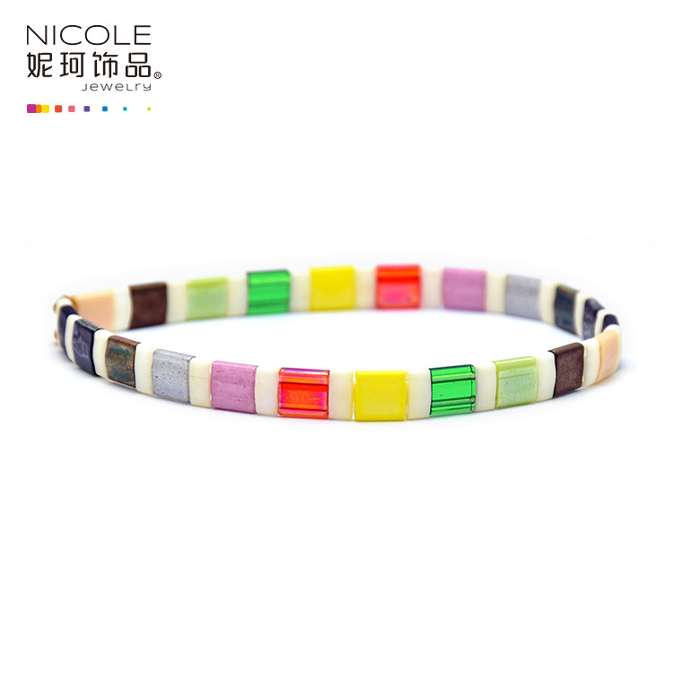 Europa y América pulsera personalizada playa verano TILA joyería con cuentas insta Internet celebridad Bohemia joyería de Nike image 8
