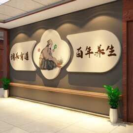 中医养生馆形象背景墙面装饰美容院氛围布置挂画文化高级海报壁纸