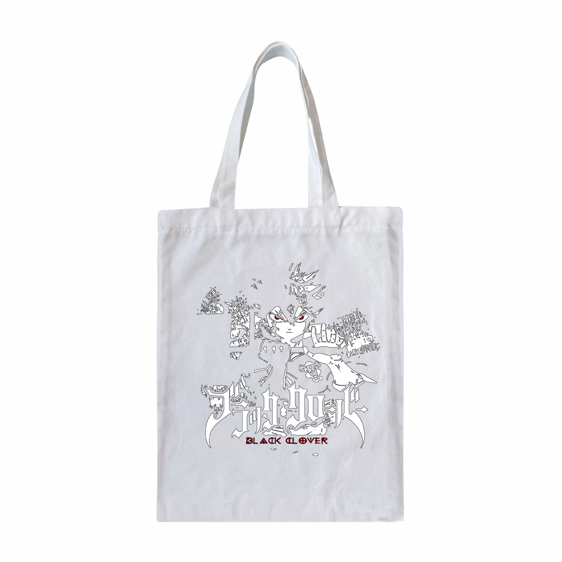 Transfronterizo AliExpress Black Clover Black Clover Bolso de mano para hombres y mujeres Bolso de lona casual Bolso ancho