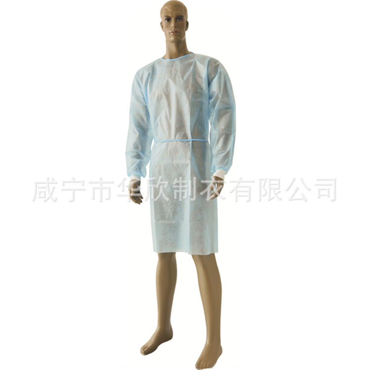 蓝色PP防尘服一次性工作服