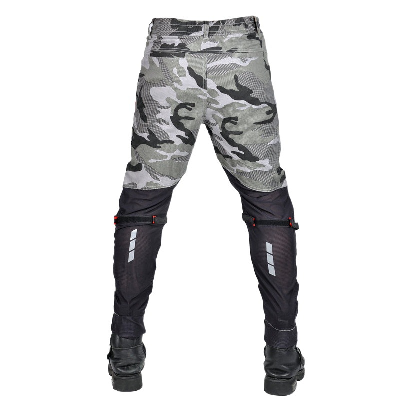 VOLERO motocicleta verano haz de flujo de aire pie pantalones de montar de malla transpirable camuflaje anti-caída pantalones de silicona equipo de protección