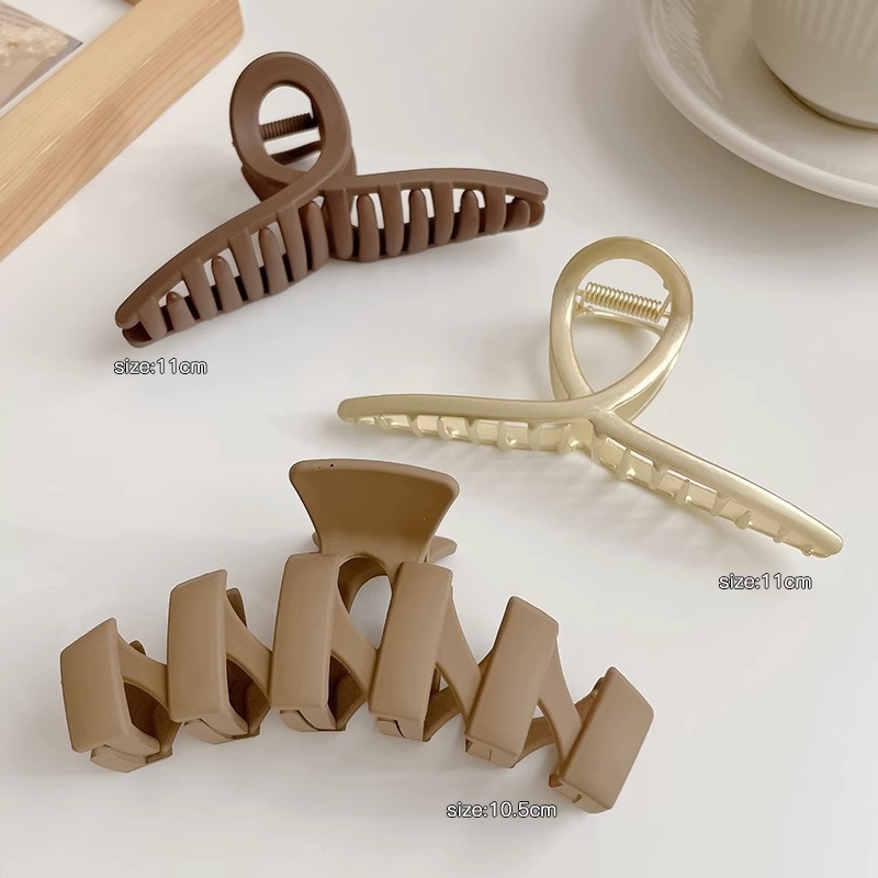 Horquilla de acrílico de las mujeres cuchara trasera updo clip de pelo grande celebridad de Internet elegante tiburón clip tocado simple horquilla