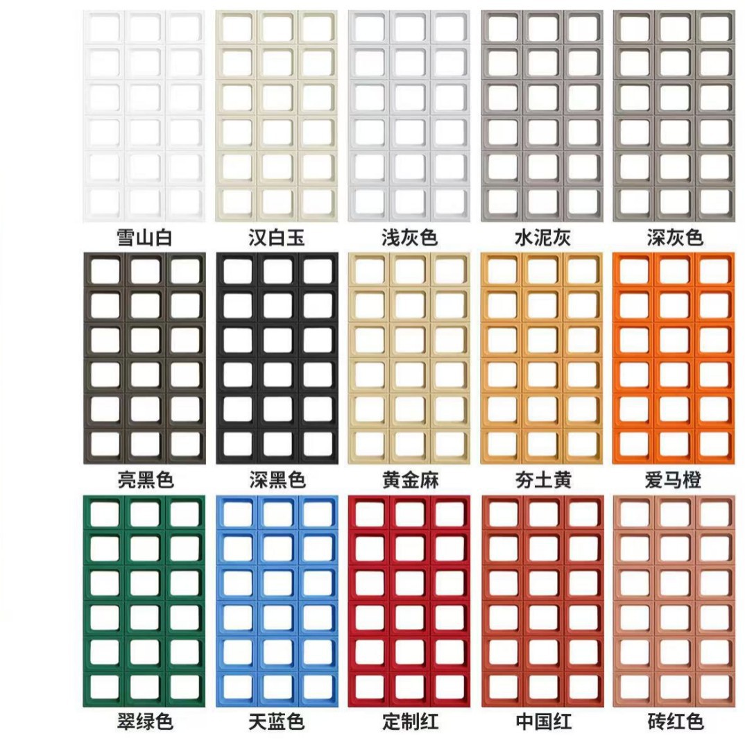 Pu componente de cemento ladrillo rojo neto jiugongge hueco arte pared modelado partición luz cemento hueco ladrillo tablero decorativo