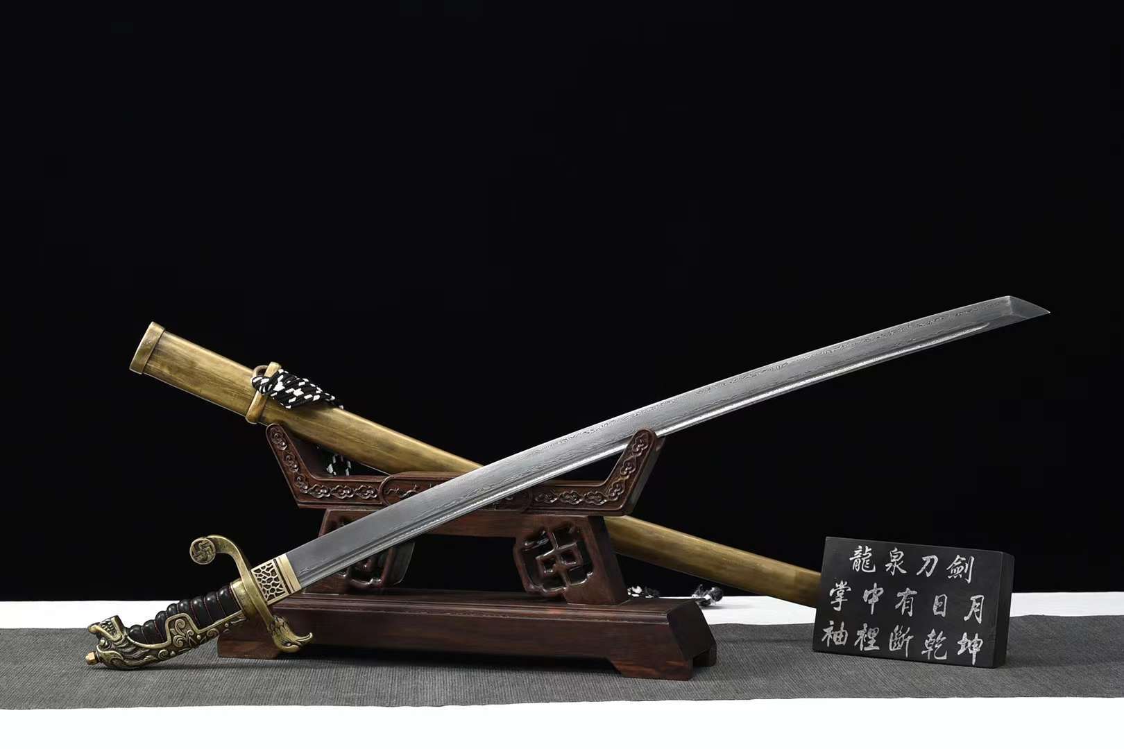 龙泉市刀剑 608花纹钢折叠锻打黄铜装具 蒙古刀马刀骑兵刀未开刃-阿里巴巴