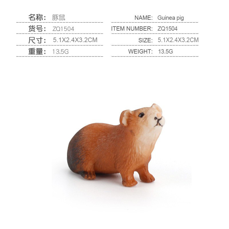 Niños cognitivo puzzle simulación animal modelo de ratón conejillo de indias ratón topo ardilla adornos estáticos sólidos hechos a mano
