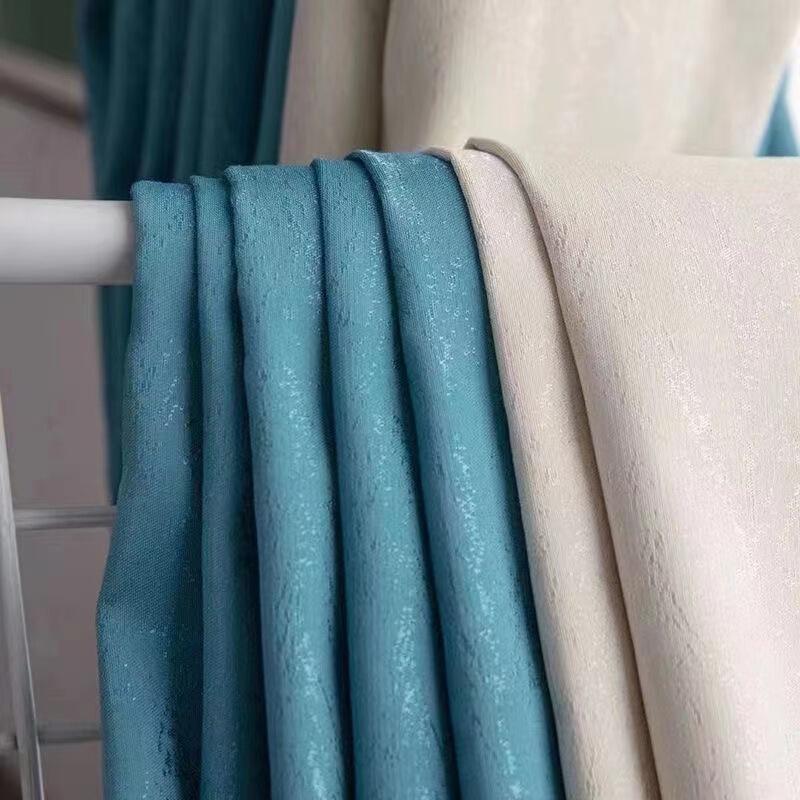 Jacquard High Precision Curtain Shading Bedroom Shading Cloth Sun Protection Heat Insulation Light Protection New Product 2022 Floor-to-ceiling Window Bay Window