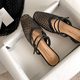 sheepskin version! Vintage Beach Sandals Women's Summer Holiday Style Casual Woven Hollow-out Toe Half Slippers for Outer Wear