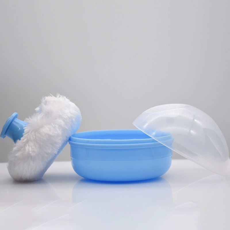 Хит продаж! Портативная круглая пудреница для детской присыпки, рассыпчатой пудры и косметического средства, пластиковая головка.