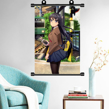 动漫挂画 青春猪头少年不会梦到兔女郎学姐日本卷轴挂画布 装饰画