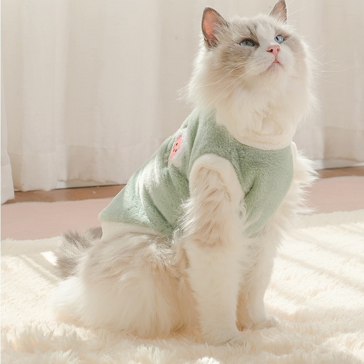Lindo Otoño e Invierno ropa de gato perro invierno cálido engrosado chaleco anti-pelusa marioneta ropa para mascotas perro pequeño
