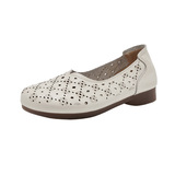 Летние сандалии для матери, нескользящая обувь, из натуральной кожи, для среднего возраста, большой размер