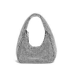 新商品のキラキラ光るドリルのカバンの女性blingキラキラのネットの赤いファッションの百合の肩の斜めのショルダーのチェーンの化粧の携帯電話のカバン