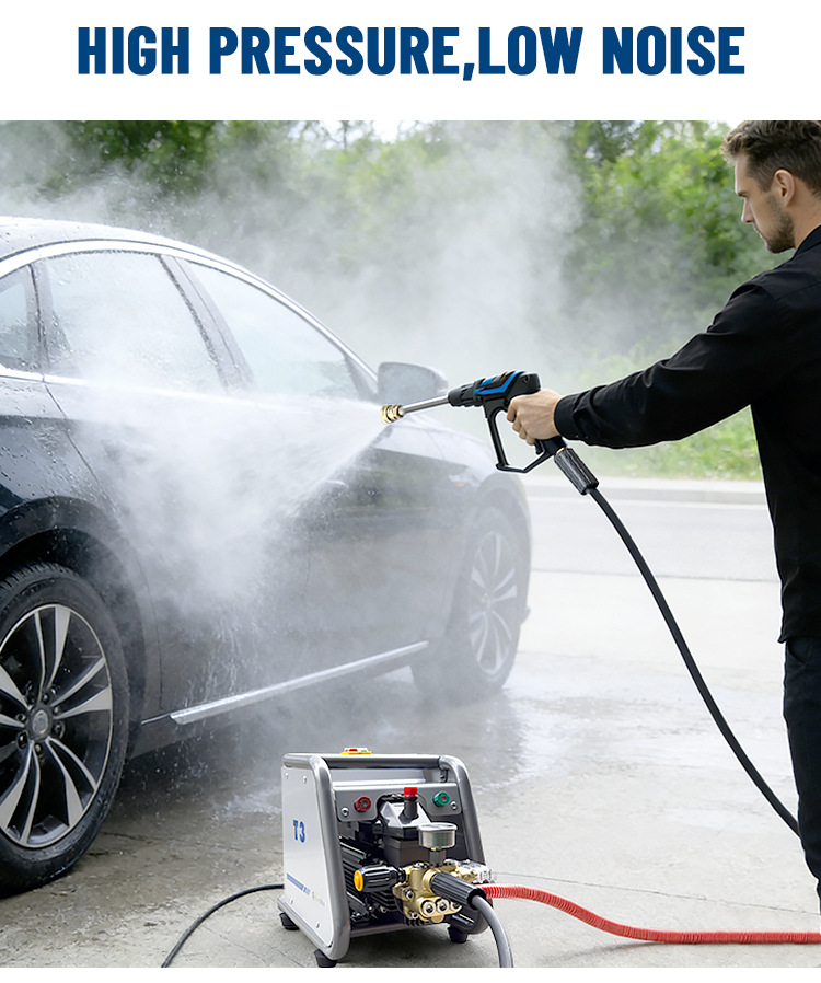 High-pressure car washer for home use, 220V 2200W high-power portable water gun, vehicle cleaning and washing tool