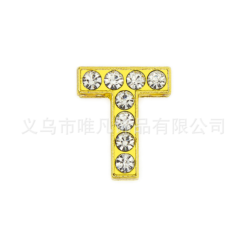 Gold diamond letter-t