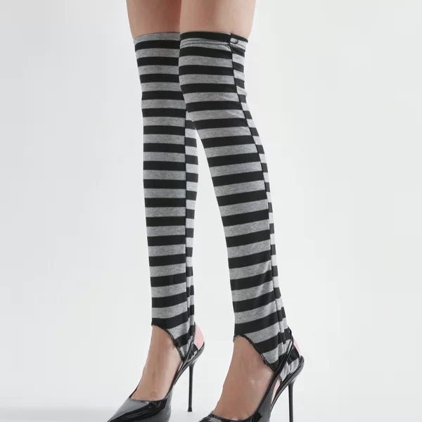 Cross-border striped thigh-high socks for women, Japanese and Korean style over-the-knee socks, zebra long socks for Halloween cosplay performances