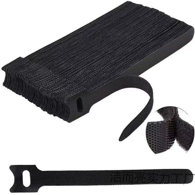 背对背彩色魔术贴猫型扎带自粘式魔术贴捆绑带电线数据线收纳整理