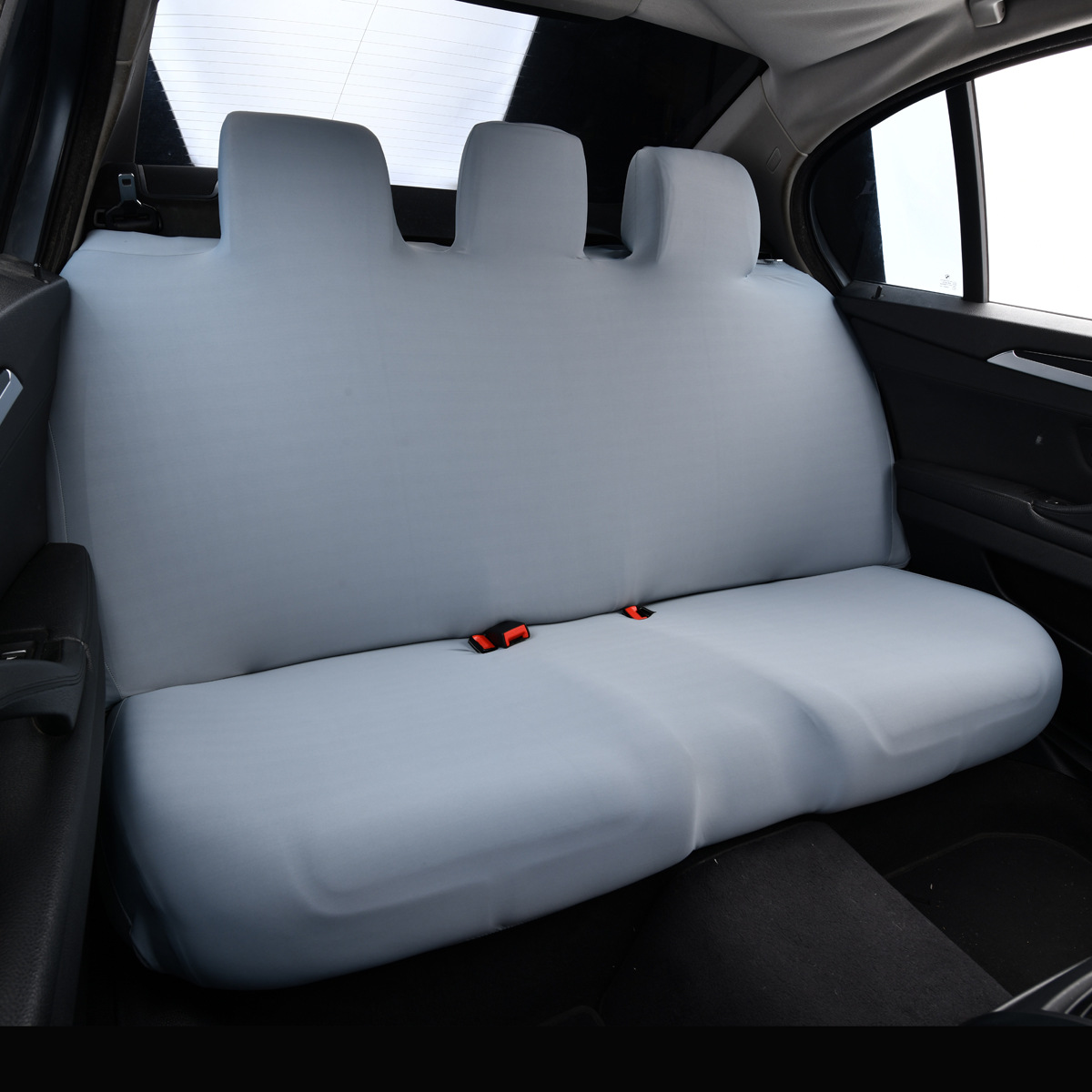 Elastic car cooling rear seat cushion cover, ice silk backrest seat cushion integrated seat protector, universal fit