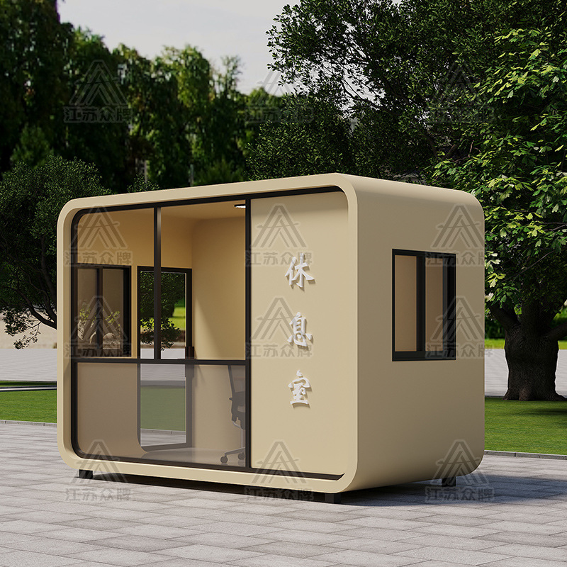 Residente al aire libre Cabina de Apple Habitación de alojamiento móvil Habitación de cielo estrellado Sala de sol Salón de salón Cápsula espacial Casa móvil de microalojamiento