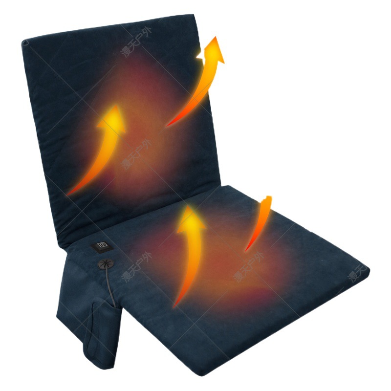 Transfronterizo Amazon al aire libre conveniente llevar cojín de calefacción respaldo integrado silla de coche almohadilla de calefacción