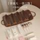 Four-in-One Folding Cosmetic Bag Women's Niche Portable Retro Large Capacity Light Luxury Advanced Simple Storage Bag 2024