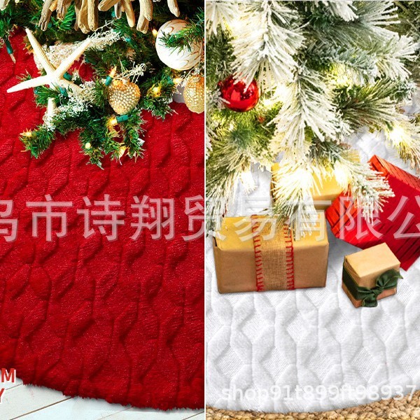 2025 クロスボーダークリスマスツリースカートホワイトクリスマスジャカードツリースカートクリスマスツリー装飾フロアマットクリスマスパーティーの装飾|undefined
