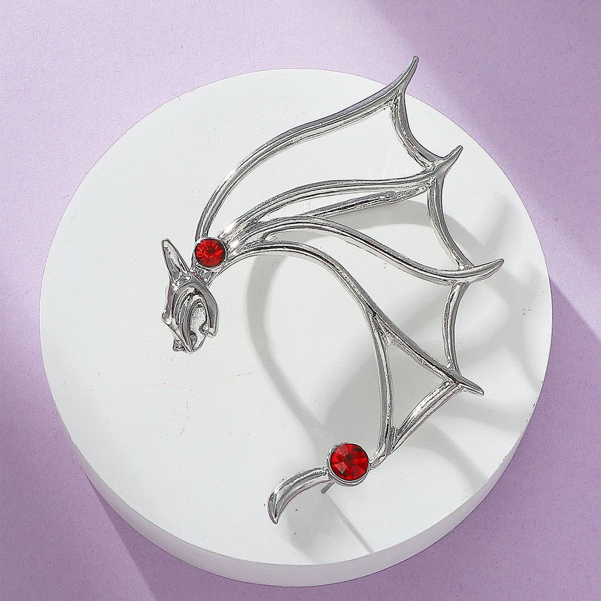 Clip punk esagerata per donna senza fori, nuovo gancio per orecchio geometrico con spine di zircone a forma di drago cinese_voghion.com