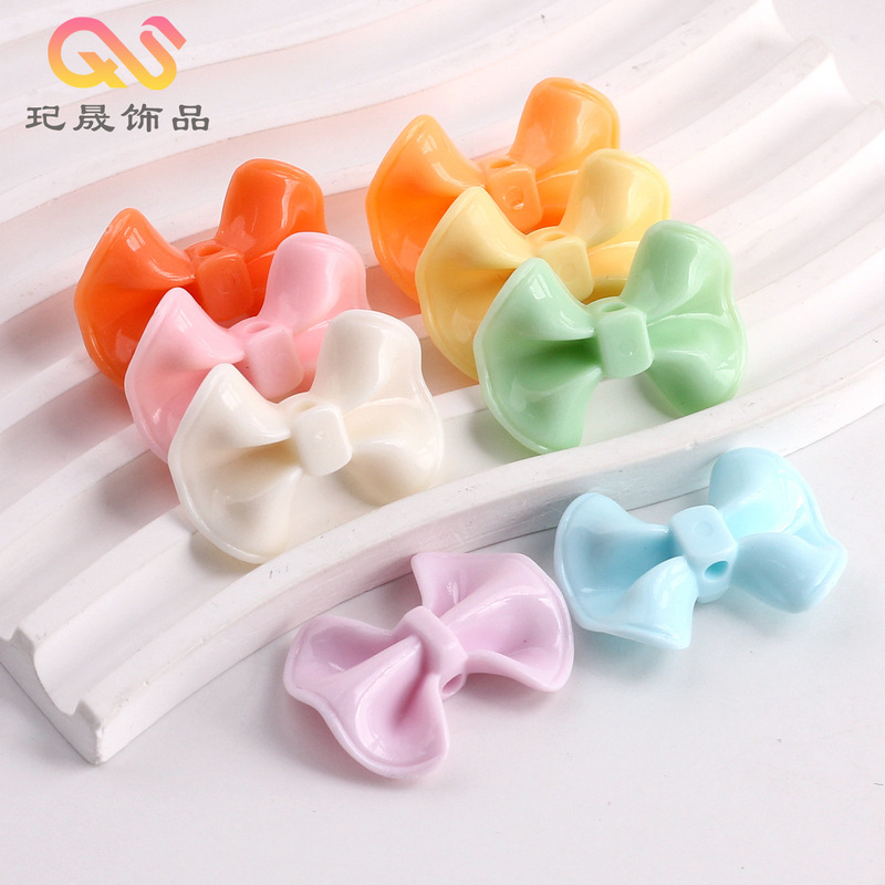 Rainbow Cream Perforated Bow DIY Butterfly Face Bow Tie Mobile Phone Chain Bracelet Hanging Ring Jewelry Accessories Rainbow Cream Perforated Bow DIY Butterfly Face Bow Tie Mobile Phone Chain Bracelet Hanging Ring Jewelry Accessories