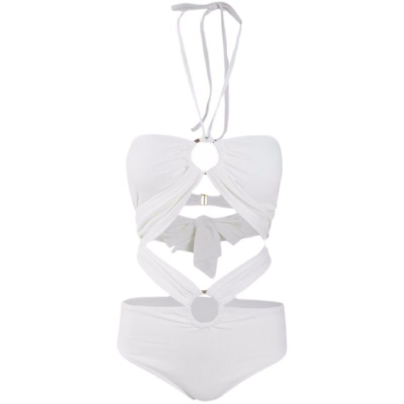 Traje de baño de las mujeres split sexy color sólido Bikini en línea celebridad ins Super Hada vientre que cubre adelgazamiento 2024 nuevo traje de baño de aguas termales