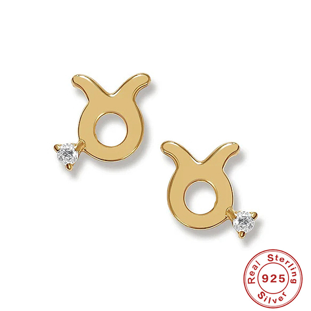 3g Weight Zircon Inlay Material Ear Studs Classification 1 Pair Quantity Daily Occasion 925 Sterling Silver Material Constellation Pattern Women'S Gender Inlay Design Simple Style Style 1 Pair 925 Sterling Silver Zircon Constellation Ear Studs 8