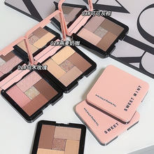 SWEET MINT 五色眼影盘初学者大地色眼影珠光哑光高光修容一体盘