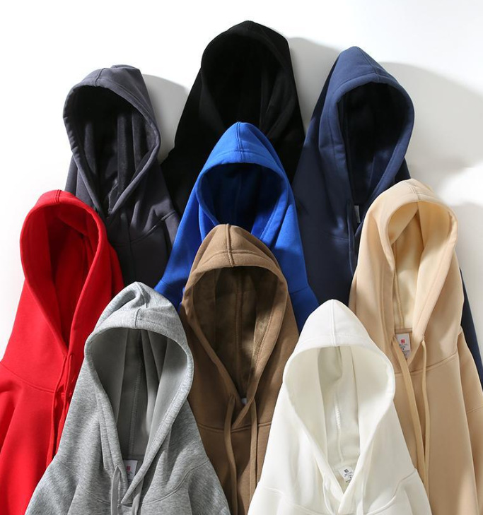 Men's Clothing 400G Silver Fox Fleece Fleece Lined Sweatshirt, Long Sleeved, Fleece Lined, Drop Shoulder, Hooded, 8S Pattern, Autumn/winter Style._voghion.com