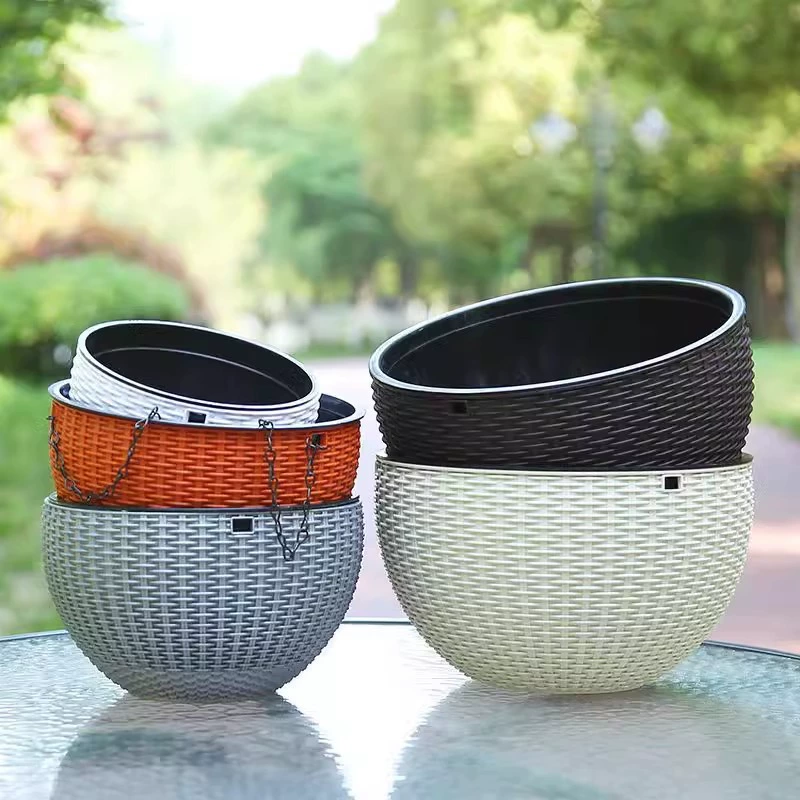 Пластиковый тканый орхидея цветочный горшок подвесная корзина подвесная настенная зеленая лилия мясистый цветок балкон утолщенная смола