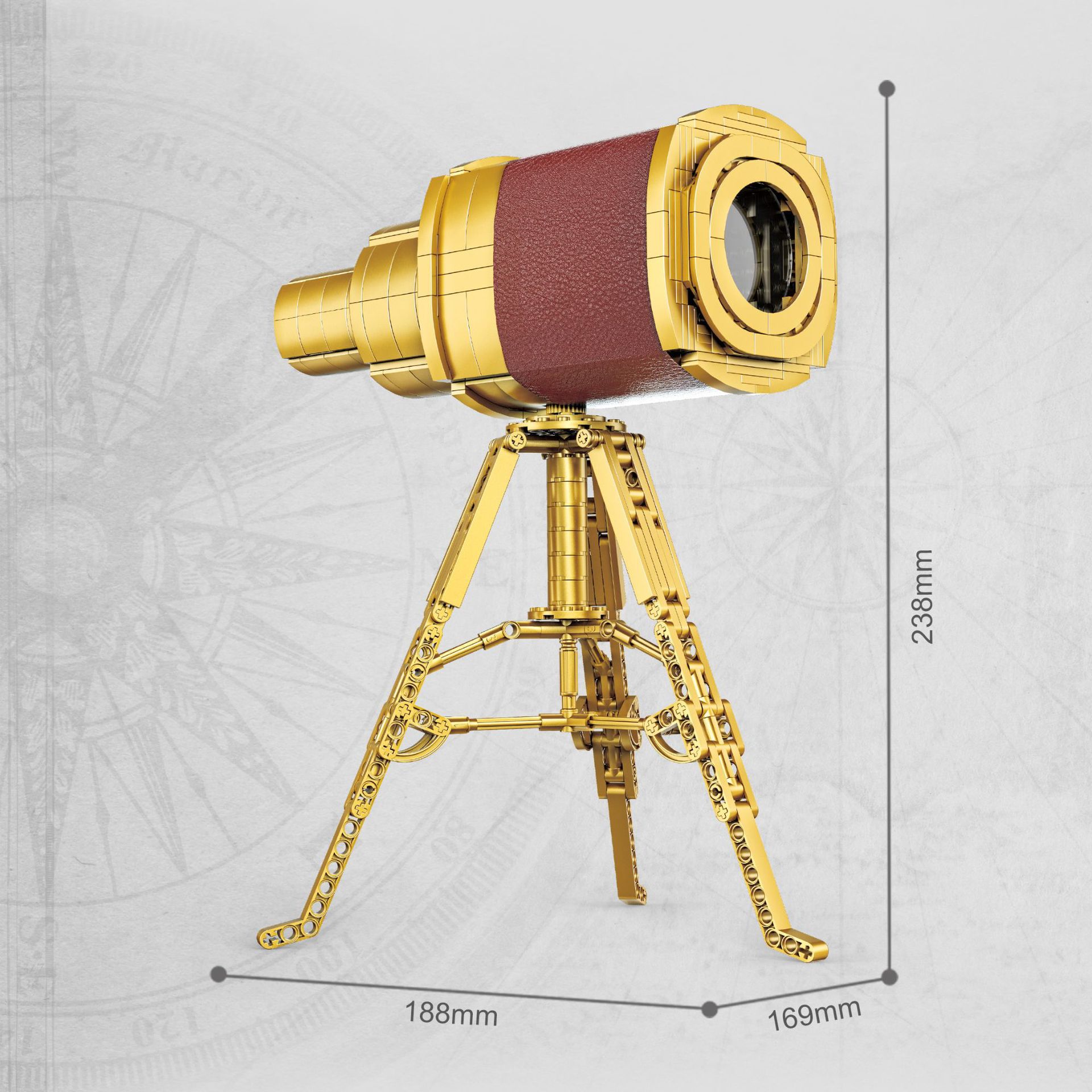 00381 telescopio de navegación Zhegao mini partículas ensamblaje modelo de bloques de construcción juguetes de decoración venta caliente transfronteriza